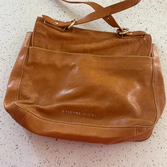Tan Leather Shoulder Bag - Picture 2 of 6